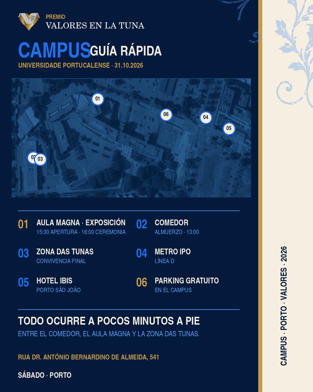 Mapa del campus de la Universidade Portucalense